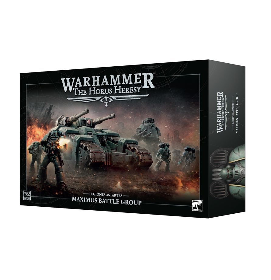 LEGIONES ASTARTES: MAXIMUS BATTLE GROUP set with MkIV Tactical Legionaries and tank.