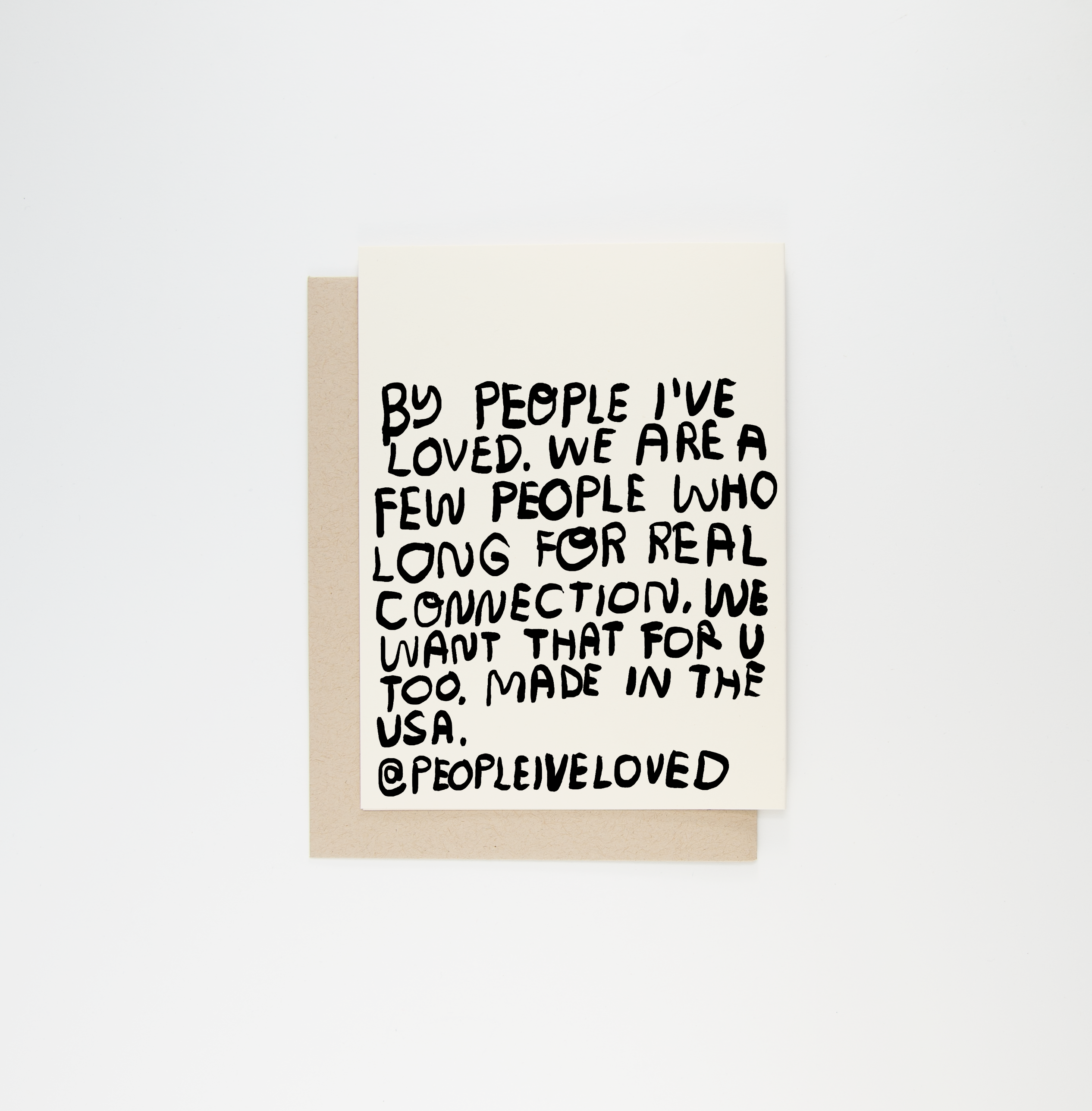 Still Standing Card 6-pack with handwritten text on archival card stock, signed @peopleiveloved.