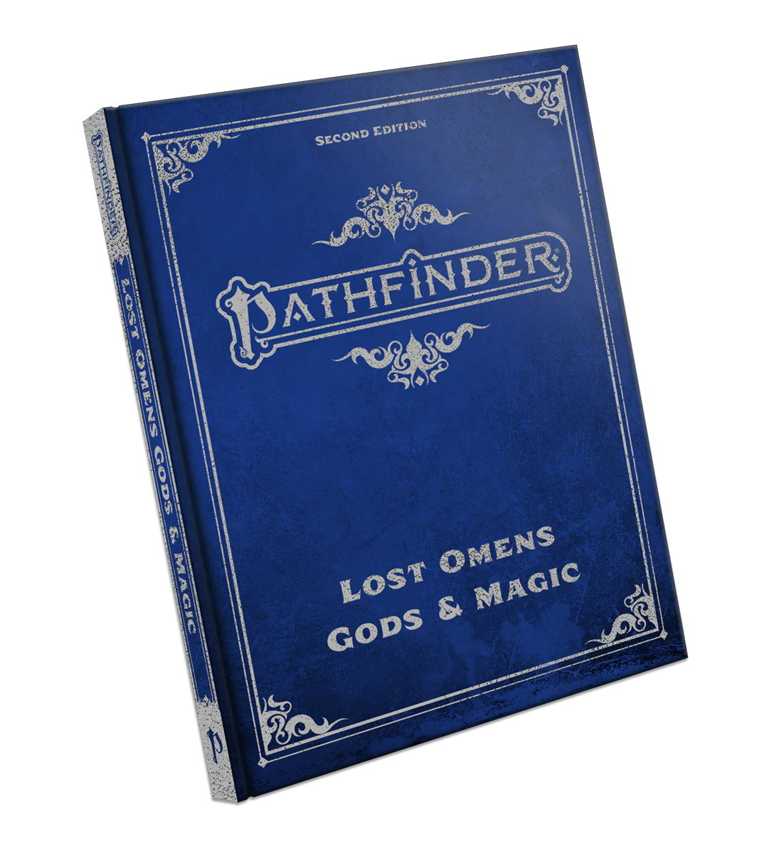Pathfinder 2E Lost Omens: Gods and Magic Special Edition, blue hardcover with deity designs.