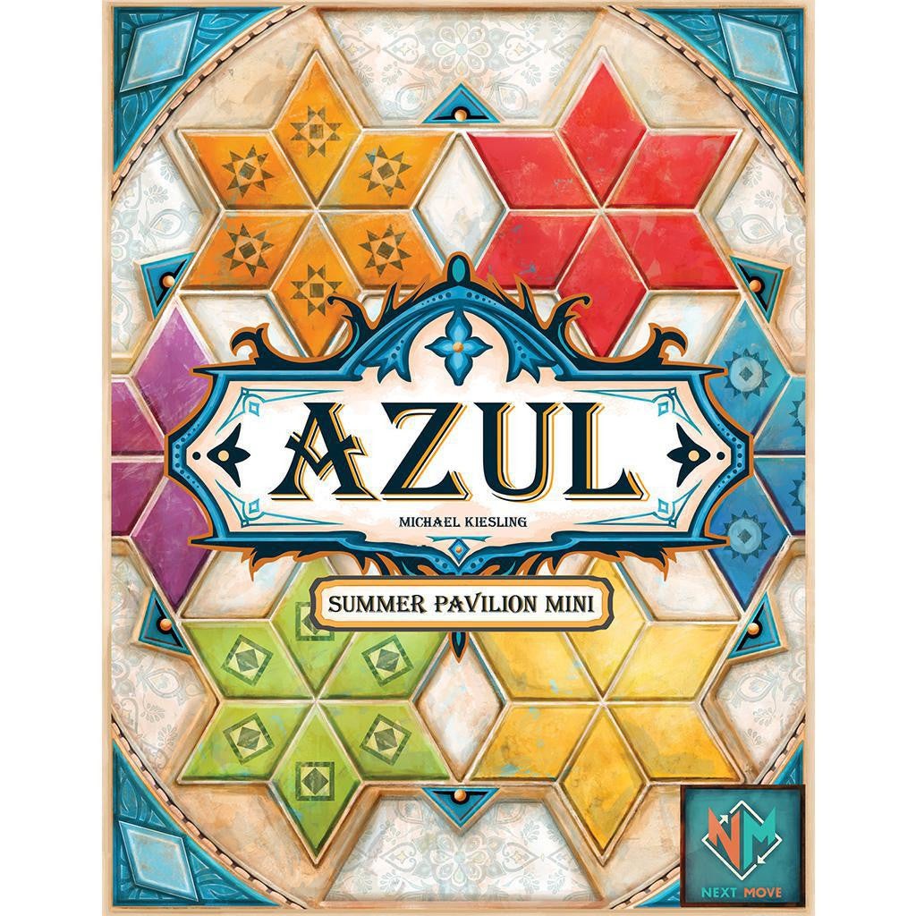 Azul Mini Summer Pavilion abstract game with colorful star tiles and patterned components.