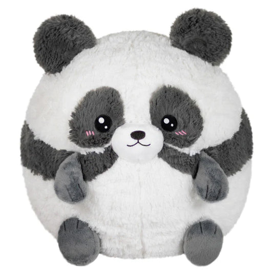 The Baby Panda III Squishable (15) is a round plush with large sparkly eyes and rosy cheeks.