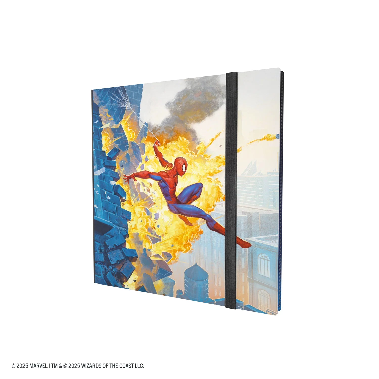 MTG Spider-Man 24-Pocket Album card binder, Spider-Man/Green Goblin variant with Spider-Man swinging through flames.