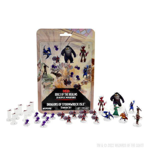 Dungeons & Dragons Idols of the Realms 2D Dragons of Stormwreck Isle set with 20 acrylic miniatures.