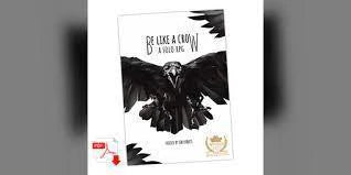 Be Like a Crow solo RPG cover featuring a black crow with outstretched wings.