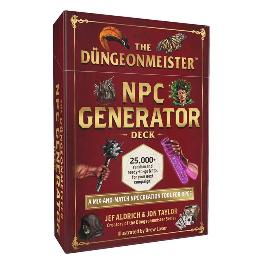 Dungeonmeister NPC Generator Deck boxed set.