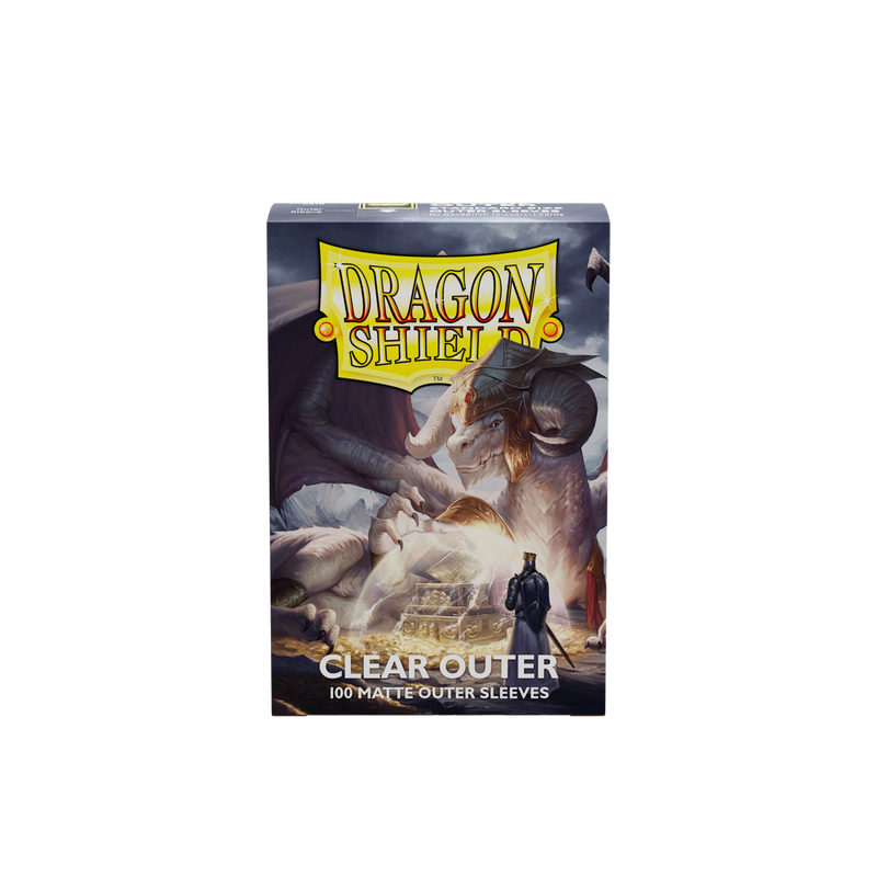 Dragon Shield Standard Sleeves, 100 count box, clear matte variant.