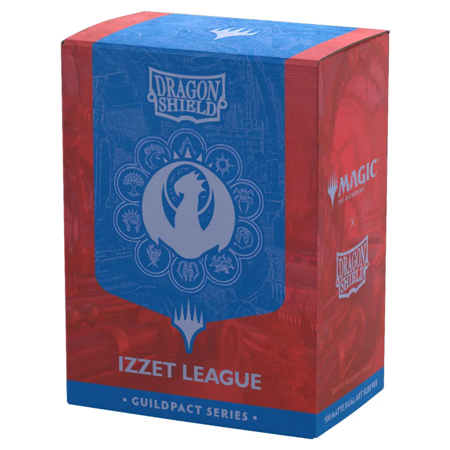 Dual Matte Sleeves, Magic The Gathering Izzet design, pack of 100 for storing trading card sleeves.
