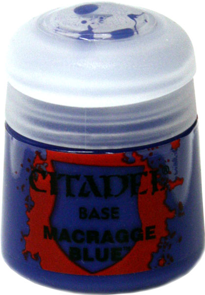 12ML Citadel Macragge Blue paint pot containing blue basecoat paint.