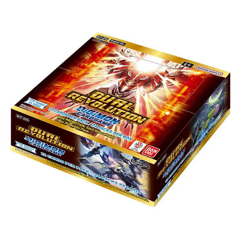 The Dual Revolution Booster Box [BT-25] for trading card games.