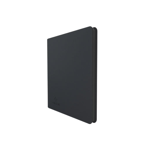 Black Zip-Up Album 24-Pocket with subtle texture, shown closed on a white background.