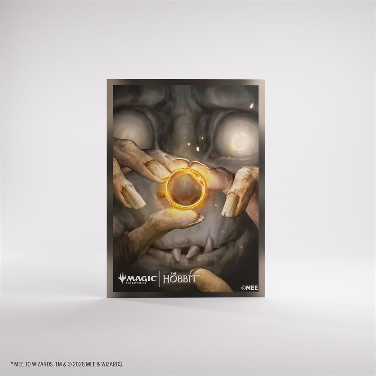 Magic: The Gathering | The Hobbit Prime 2-Player Playmat - Scene 1 with pale-eyed creature reaching for a glowing ring.