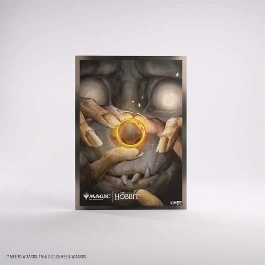 Magic: The Gathering | The Hobbit Prime 2-Player Playmat - Scene 1 with pale-eyed creature reaching for a glowing ring.