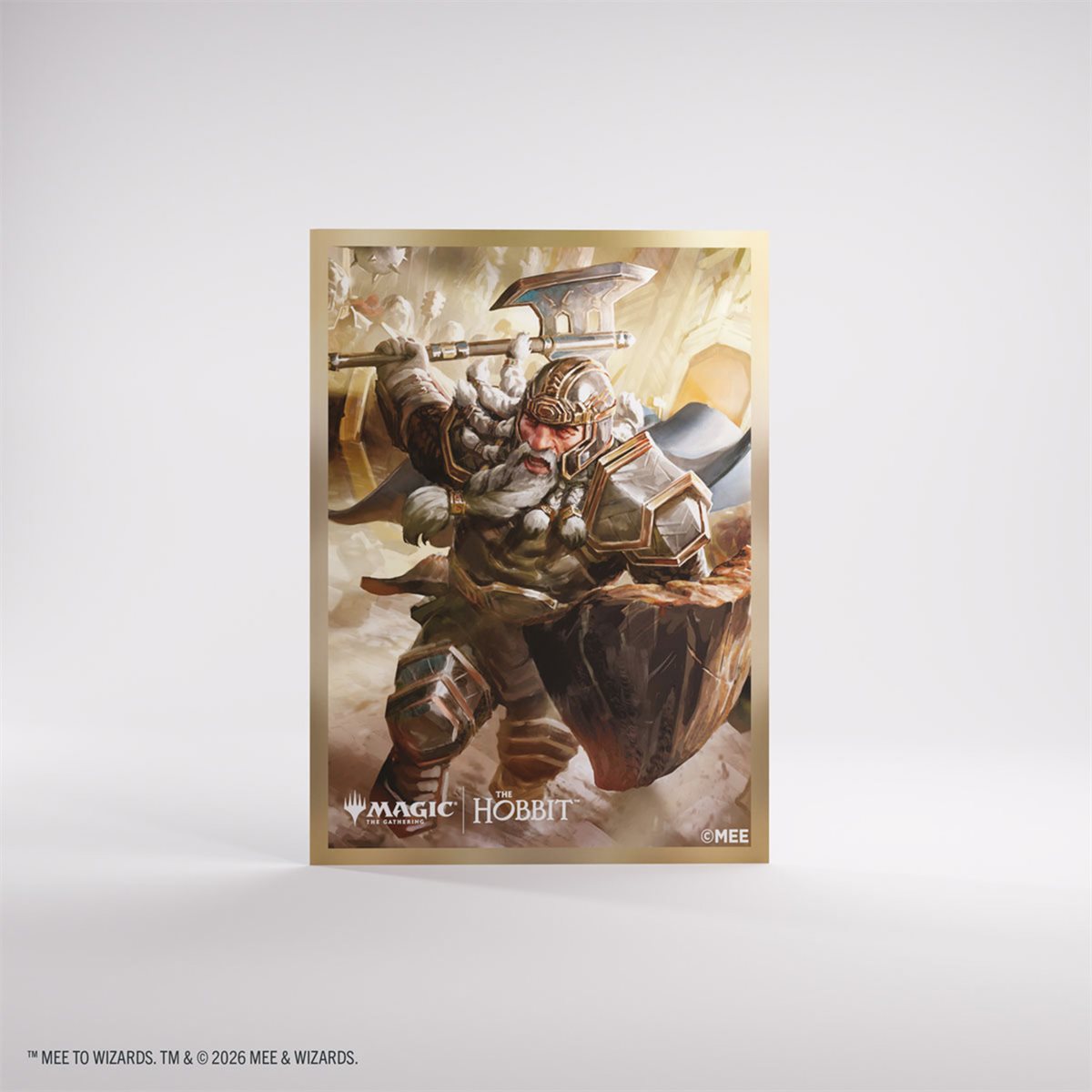 Magic: The Gathering | The Hobbit Premium Art Sleeves - Dwarf 1 featuring a dwarf warrior.