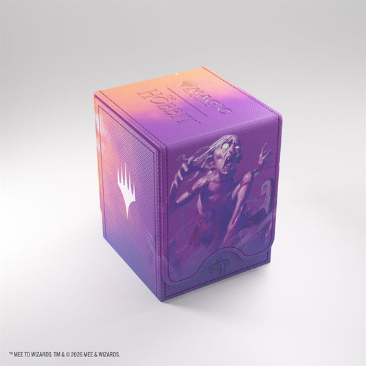 Magic: The Gathering The Hobbit Squire 80+ XL Villain 2/Land 2 deck box, purple and orange with creature art.
