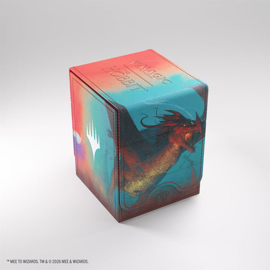 MTG deck box, cube-shaped, The Hobbit Squire 80+ XL, featuring Dwarf and Villain alternate designs.