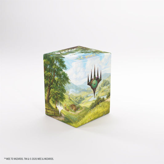 Magic: The Gathering The Hobbit Bastion 80+ XL Landscape 1 deck box with fantasy landscape and spiked emblem.
