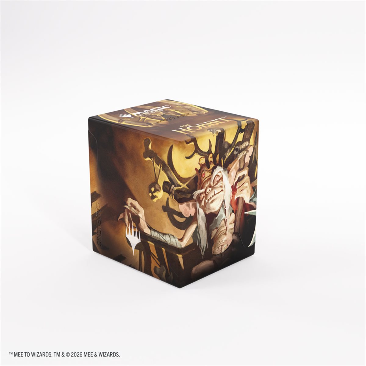 Magic: The Gathering The Hobbit Bastion 100+ XL -VILLAIN 5 deck box with antlered, pointy-eared creature artwork.