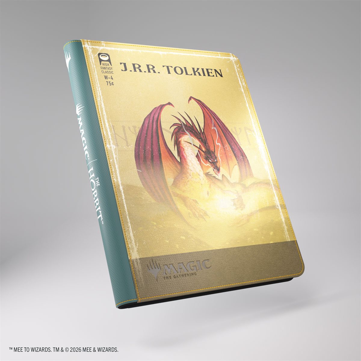 Magic: The Gathering The Hobbit Zip-Up Album 18-Pocket, Villain 1 alt design 3, Human 1 with dragon and Tolkien.