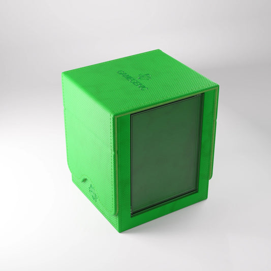 Squire Plus 100+ XL Convertible Deck Box, green with clear front, on white background.