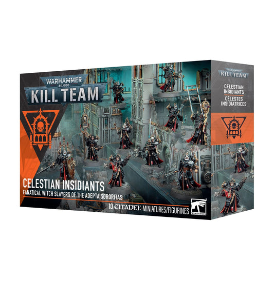 Kill Team Adepta Sororitas: Celestian Insidiants box with 10 miniatures.