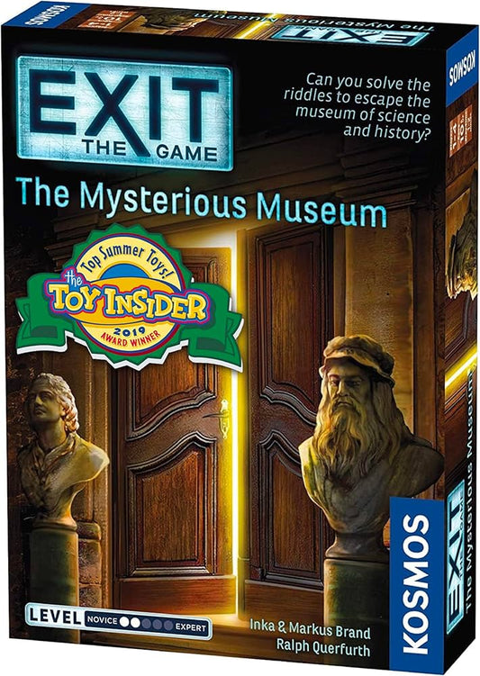 Exit: The Mysterious Museum beginner level escape room game box.