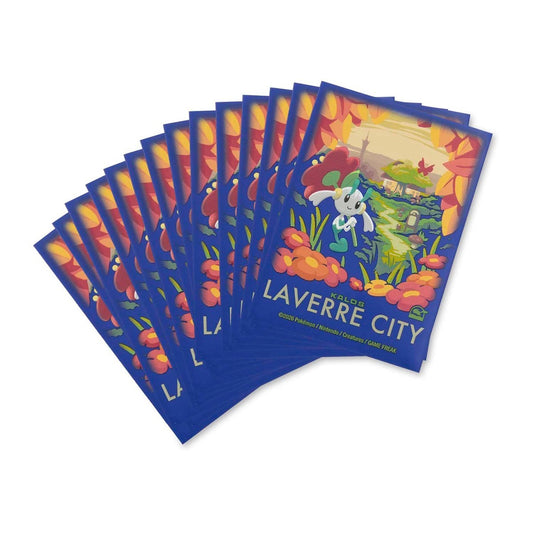 Pokémon TCG: Kalos Explore Premium Card Sleeves (65), floral design with a white and green Pokémon.