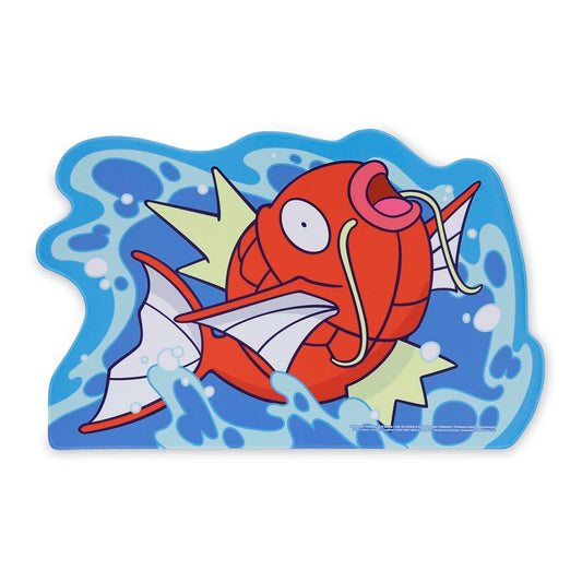 Pokémon TCG: Magikarp Splash Die-Cut Playmat featuring Magikarp on a blue, white, and yellow background.