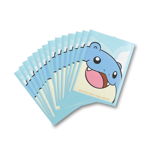 Nine Pokémon TCG: Spheal Appeal card sleeves arranged in a semi-circle.