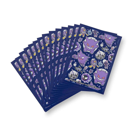 Pokémon TCG Ghostly Gathering Card Sleeves, set of 65 purple Ghost-type sleeves.