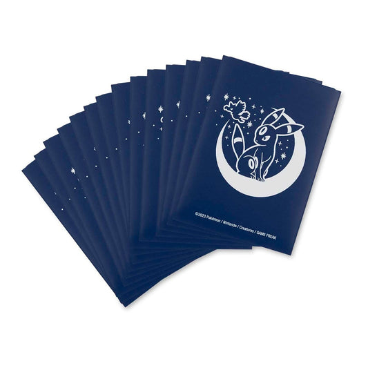 Pokémon TCG Timeless Friends Umbreon card sleeves, pack of 65, dark blue.
