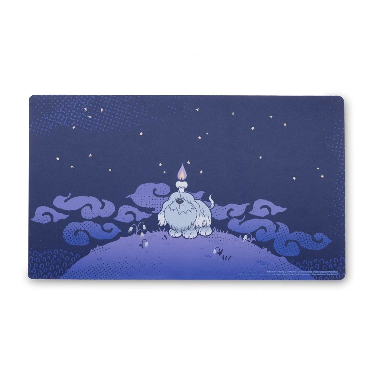 Pokémon TCG: Greavard Playmat showing Greavard on a purple hill under a starry night sky.