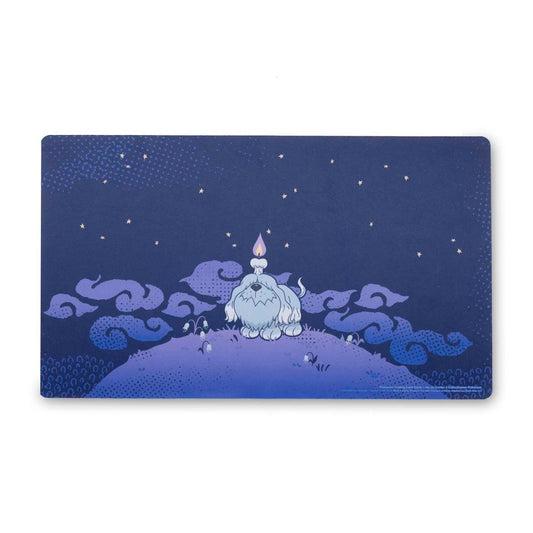 Pokémon TCG: Greavard Playmat showing Greavard on a purple hill under a starry night sky.