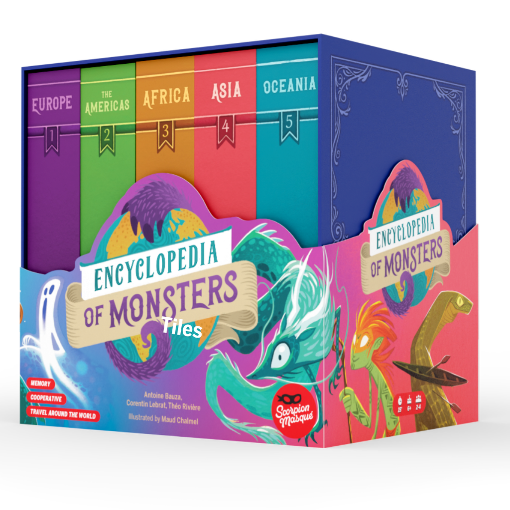 Encyclopedia of Monsters illustrated box set featuring creatures from every continent.