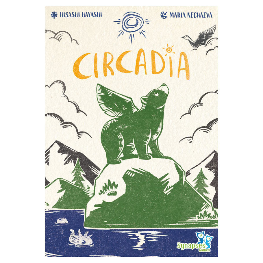 Circadia spirit creature card featuring a green bear with wings, for mountain habitats.