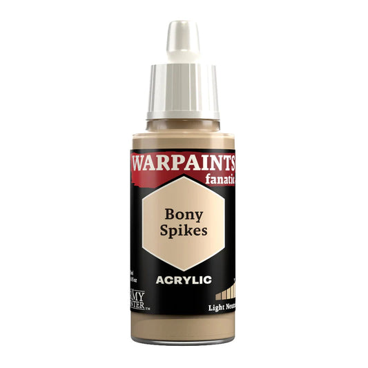 Warpaints Fanatic Bony Spikes 18ml pale yellow-brown acrylic paint with dropper cap.