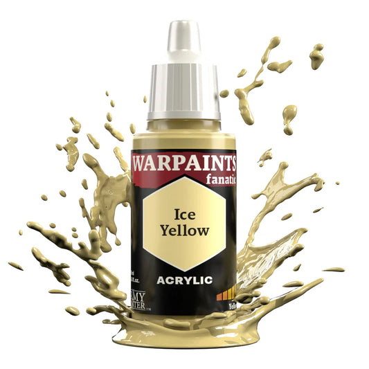 Warpaints Fanatic Ice Yellow 18ml acrylic paint bottle.
