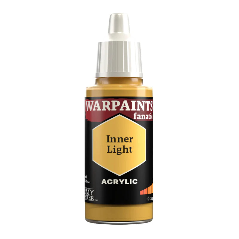Warpaints Fanatic Inner Light paint, 18ml bottle, light orange-yellow highlight shade.