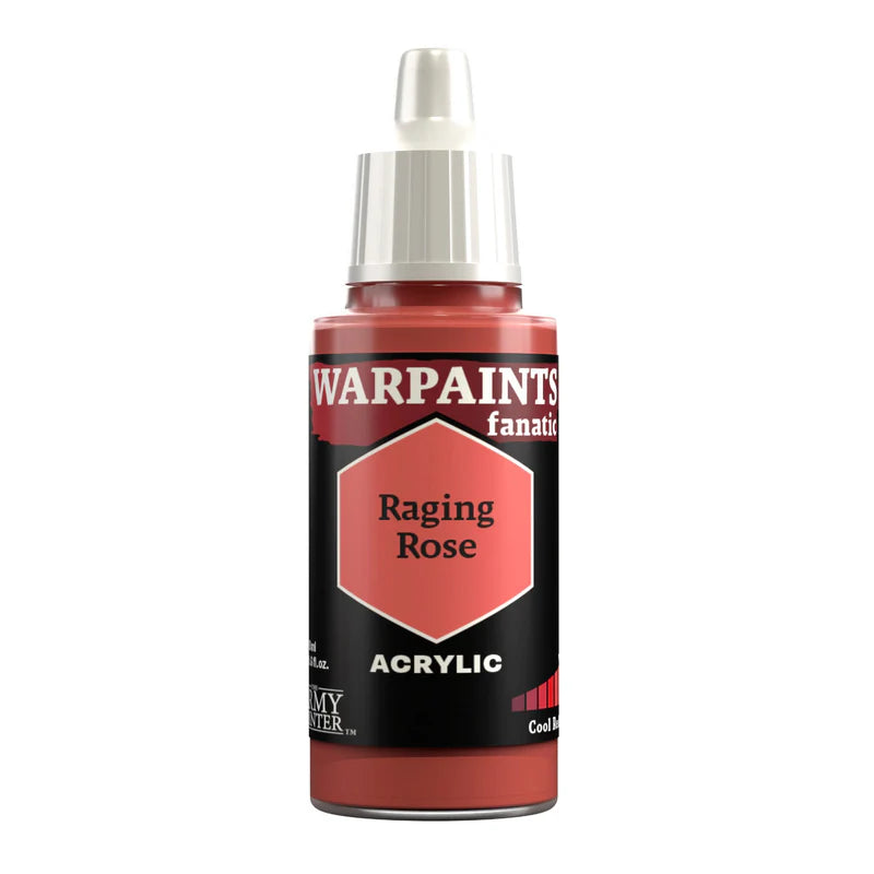 Warpaints Fanatic Raging Rose 18ml light red acrylic paint bottle with white cap.