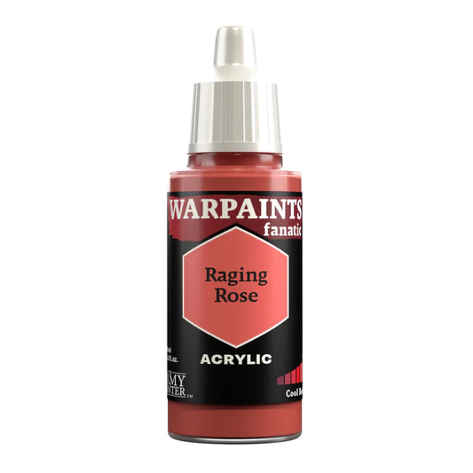 Warpaints Fanatic Raging Rose 18ml light red acrylic paint bottle with white cap.
