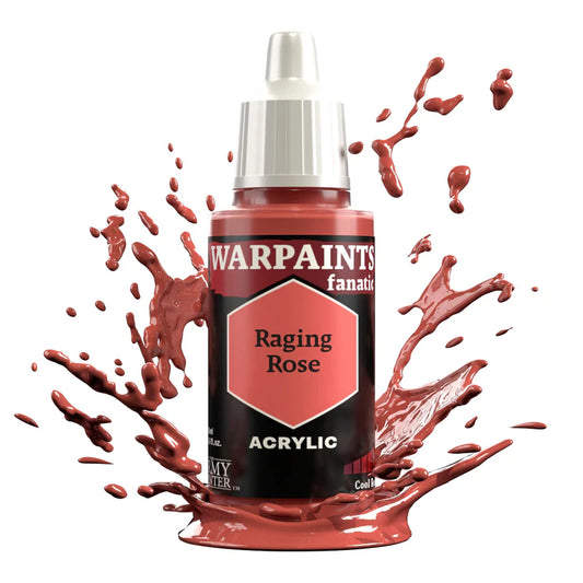 Warpaints Fanatic Raging Rose 18ml paint bottle with light red acrylic color visible.
