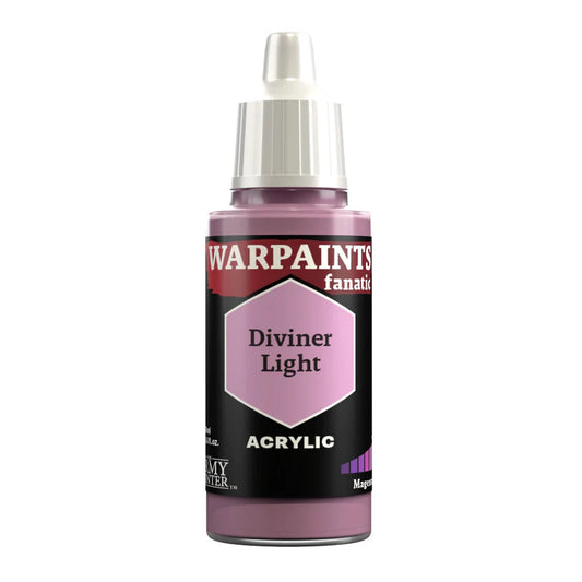 Warpaints Fanatic Diviner Light 18ml, pale reddish purple acrylic paint in a dropper bottle.