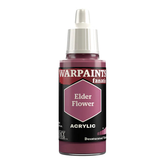 Warpaints Fanatic Elder Flower 18ml acrylic paint in a purplish red, mauve-pink shade.