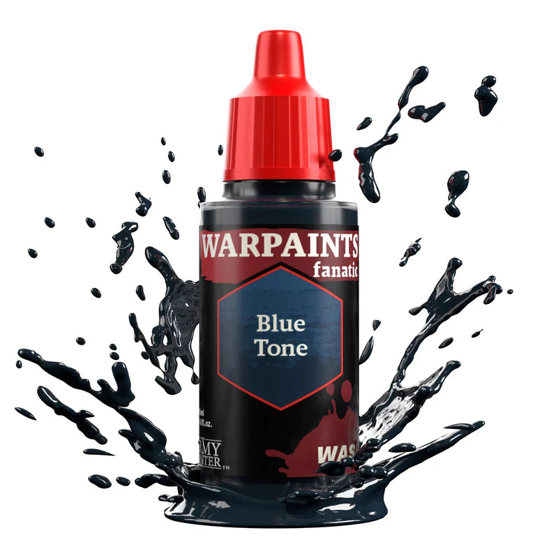 Warpaints Fanatic Wash Blue Tone 18ml bottle for miniature painting.