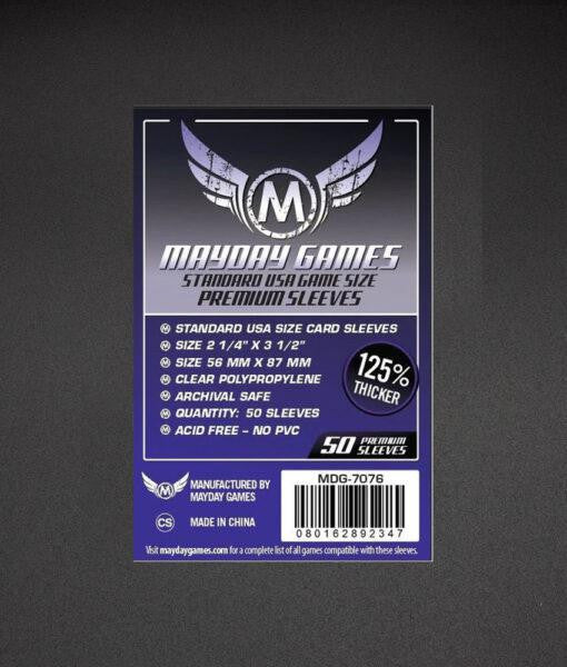 Card Sleeve 56MM X 87MM 50 Pack, clear, acid-free polypropylene, 125% thicker variant.