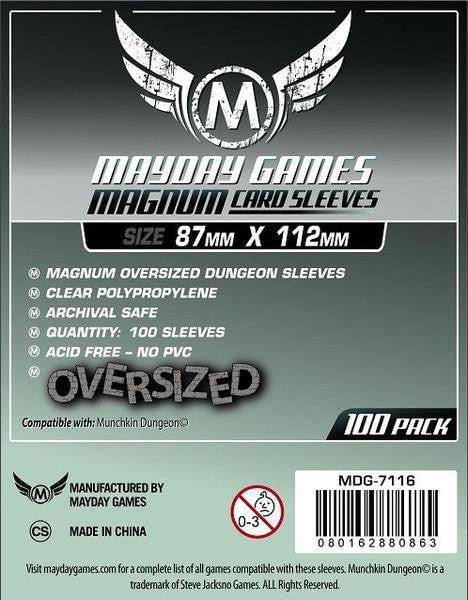 87MM x 112MM card sleeves, 100 pack, for Munchkin Dungeon board game cards, archival safe.
