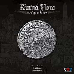 Kutna Hora: The City of Silver board game with a detailed silver medieval coin shown on the cover.