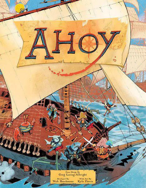 Ahoy interactive board game featuring cartoon animal pirates on a ship.