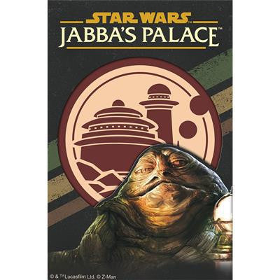 Jabbas Palace: A Love Letter Game box featuring Jabba the Hutt.