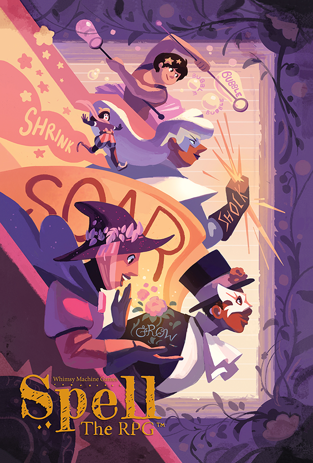 Spell: The RPG game featuring four characters using its unique spellcasting system.