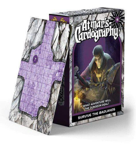 Cardography: Survive the Badlands, purple dungeon crawl module for D&D 5th Edition.